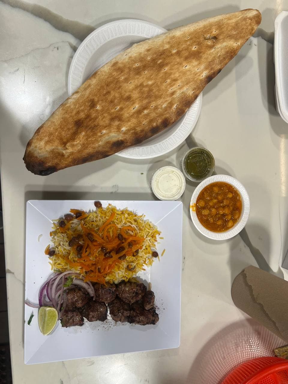 Chef preparing kabobs